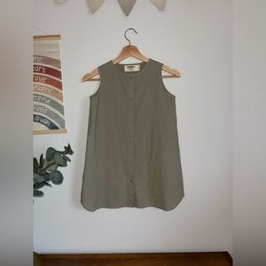 GO GENTLY NATION 100% Organic Cotton Button Up Dress - Girls 7yrs